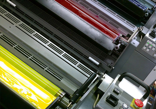 An offset printer ready for its next print project