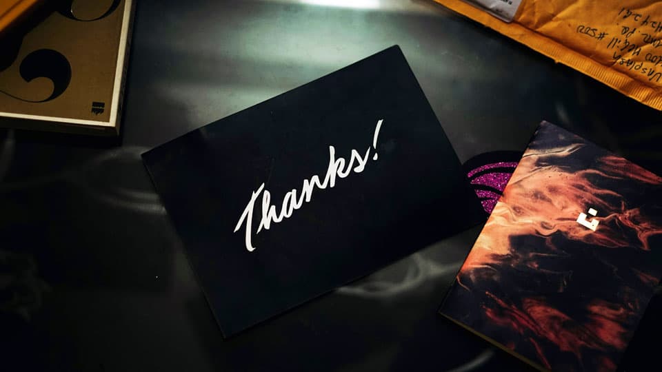 Thank you postcards