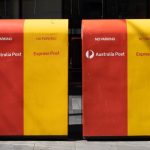Auspost Express Post and regular post boxes on a street